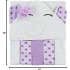 imageHudson Baby Unisex Baby Hooded Towel and Five Washcloths Modern Giraffe One SizePurple Dots Pretty Elephant