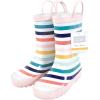 imageHudson Baby Unisex Baby Rain BootsSunset Stripe
