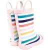 imageHudson Baby Unisex Baby Rain BootsSunset Stripe