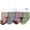 imageHudson Baby Unisex Cotton Rich Baby Terry Socks 16PackDark Earth Tone Stripes