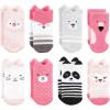 imageHudson Baby Unisex Cotton Rich Baby Terry Socks 16PackPink Animals