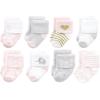 imageHudson Baby Unisex Cotton Rich Baby Terry Socks 16PackPink Gray Elephant