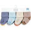 imageHudson Baby Unisex Cotton Rich Baby Terry Socks 16PackSoft Earth Tone Stripes