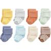 imageHudson Baby Unisex Cotton Rich Baby Terry Socks 16PackSoft Earth Tone Stripes