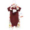 imageHudson Baby Unisex Thermal Preemie Layette Set 4pc Short Sleeve OutfitAcorn Botanical