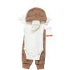 imageHudson Baby Unisex Thermal Preemie Layette Set 4pc Short Sleeve OutfitBear