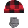 imageHudson Baby Unisex Thermal Preemie Layette Set 4pc Short Sleeve OutfitBuffalo Plaid