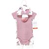 imageHudson Baby Unisex Thermal Preemie Layette Set 4pc Short Sleeve OutfitDusty Rose Floral