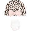 imageHudson Baby Unisex Thermal Preemie Layette Set 4pc Short Sleeve OutfitLeopard