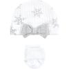 imageHudson Baby Unisex Thermal Preemie Layette Set 4pc Short Sleeve OutfitSnowflake