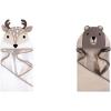 imageHudson Baby Boy Cotton Animal Face Hooded Towel 2Pack Mr Owl LionLittle Fawn Modern Bear