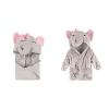imageHudson Baby Cotton Animal Face Hooded Towel and Plush Animal Face Robe Pretty ElephantPretty Elephant