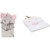 imageHudson Baby Girl Cotton Animal Face Hooded Towel 2Pack Pretty Elephant Modern UnicornPretty Elephant Modern Unicorn