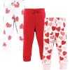 imageHudson Baby Infant Girl Cotton Pants and Leggings Valentine Hearts 69 Months