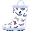 imageHudson Baby Infant Girls Rain Boots Blue Butterflies 12 Toddler