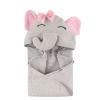 imageHudson Baby Unisex Baby Animal Face Hooded Towel Pretty Elephant 1Pack One Size