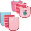 imageHudson Baby Unisex Baby Cotton Bib and Burp Cloth SetOwl