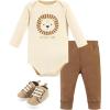 imageHudson Baby Unisex Baby Cotton Bodysuit Pant and Shoe SetBrave Lion