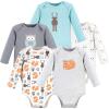 imageHudson Baby Unisex Baby Cotton BodysuitsGray Forest
