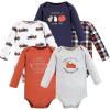 imageHudson Baby Unisex Baby Cotton BodysuitsPumpkin Pie