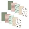 imageHudson Baby Unisex Baby Cotton Flannel Burp Cloths 10Pack Dino Friends One SizeWilderness