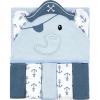 imageHudson Baby Unisex Baby Hooded Towel and Five Washcloths Modern Giraffe One SizePirate Elephant