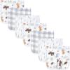 imageHudson Baby Unisex Baby Muslin Burp Cloth 7pk Forest Animals One SizeWoodland