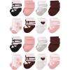 imageHudson Baby Unisex Cotton Rich Baby Terry Socks 16PackBallet Burgundy