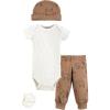 imageHudson Baby Unisex Thermal Preemie Layette Set 4pc Short Sleeve OutfitBear