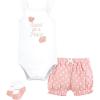 imageHudson Baby babygirls Bodysuit Short and SockSweet Peach