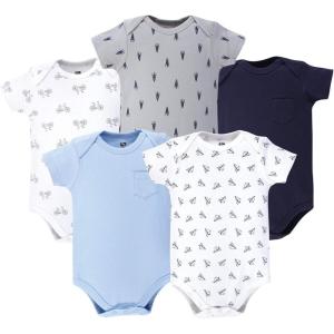 imageHudson Baby Baby Boys Cotton Bodysuits 5packBasic Paper Airplane