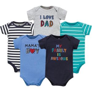 imageHudson Baby Baby Boys Cotton Bodysuits 5packBoy Bold Family