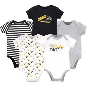 imageHudson Baby Baby Boys Cotton Bodysuits 5packConstruction