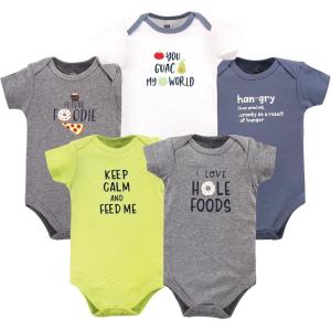 imageHudson Baby Baby Boys Cotton Bodysuits 5packFood Boy