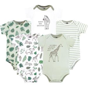 imageHudson Baby Baby Boys Cotton Bodysuits 5packGreen Jungle