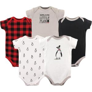 imageHudson Baby Baby Boys Cotton Bodysuits 5packPenguin