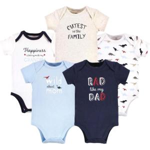 imageHudson Baby Baby Boys Cotton Bodysuits 5packRad Like Dad