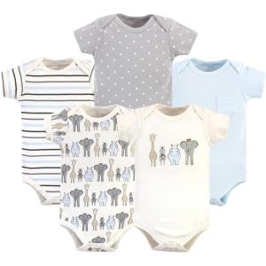 imageHudson Baby Baby Boys Cotton Bodysuits 5packRoyal Safari