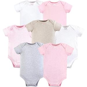 imageHudson Baby Baby Girls Cotton Bodysuits 7packGirl Basic