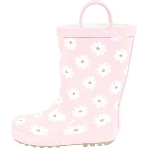 imageHudson Baby Infant Girls Rain Boots Dusty Pink Flower 4 Toddler