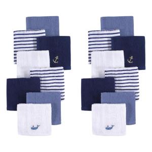 imageHudson Baby Unisex Baby 16Pc Super Soft Cotton Washcloths Anchor One Size