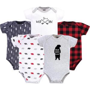 imageHudson Baby Unisex Baby Cotton Bodysuits 5packBaby Bear