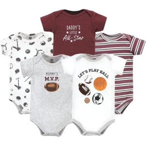 imageHudson Baby Unisex Baby Cotton Bodysuits 5packBall