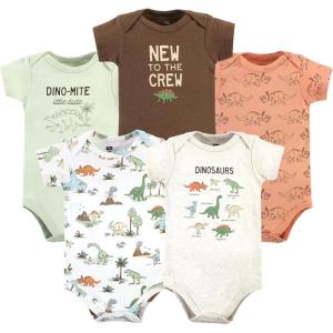 imageHudson Baby Unisex Baby Cotton Bodysuits 5packDinosaur Adventures