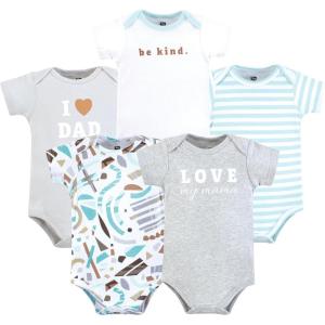 imageHudson Baby Unisex Baby Cotton Bodysuits 5packNeutral Abstract