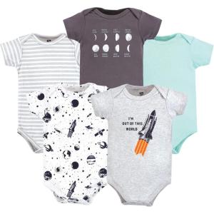 imageHudson Baby Unisex Baby Cotton Bodysuits 5packOuter Space
