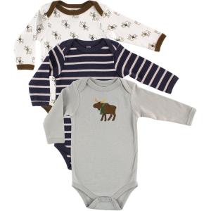 imageHudson Baby Unisex Baby Cotton BodysuitsBlue Moose
