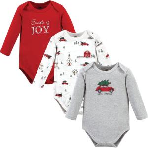 imageHudson Baby Unisex Baby Cotton BodysuitsChristmas Scene