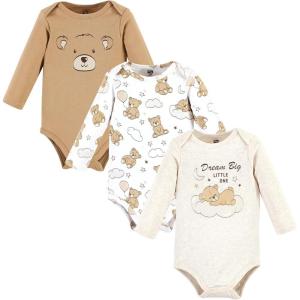 imageHudson Baby Unisex Baby Cotton BodysuitsDream Big Teddy