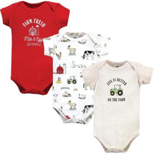imageHudson Baby Unisex Baby Cotton BodysuitsFarm Fresh